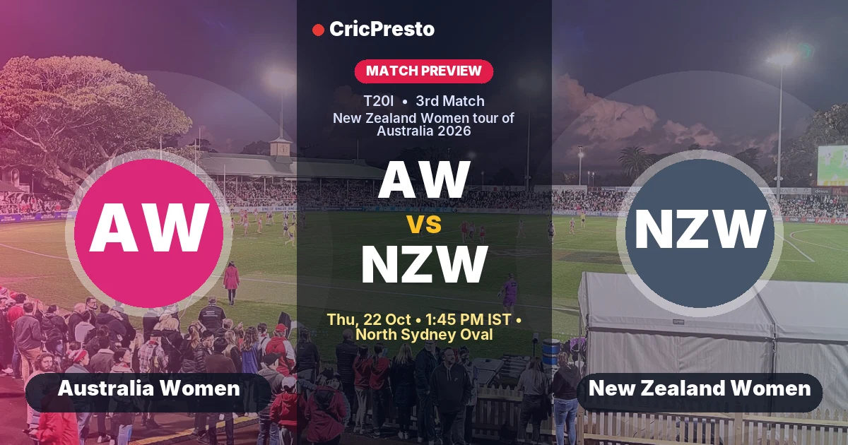 Australia Women vs New Zealand Women 3rd T20I prediction at North Sydney Oval