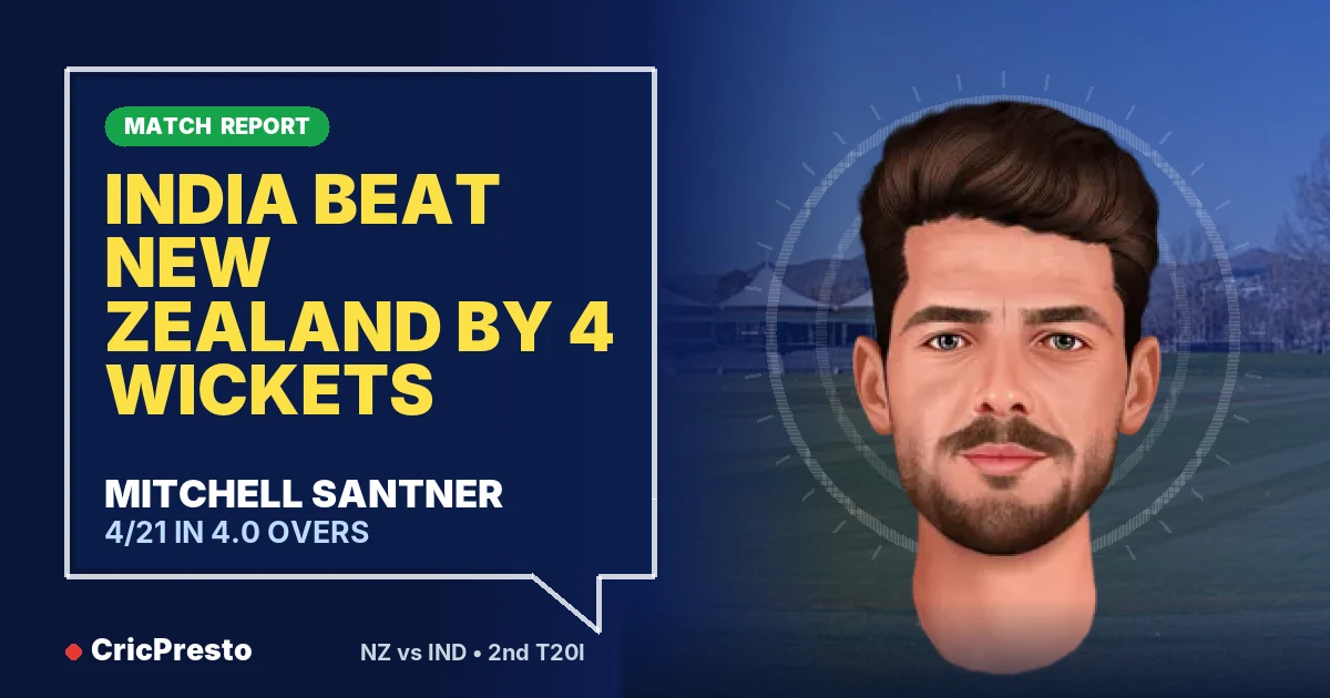 New Zealand vs India 2nd T20I highlights: India won by 4 wickets