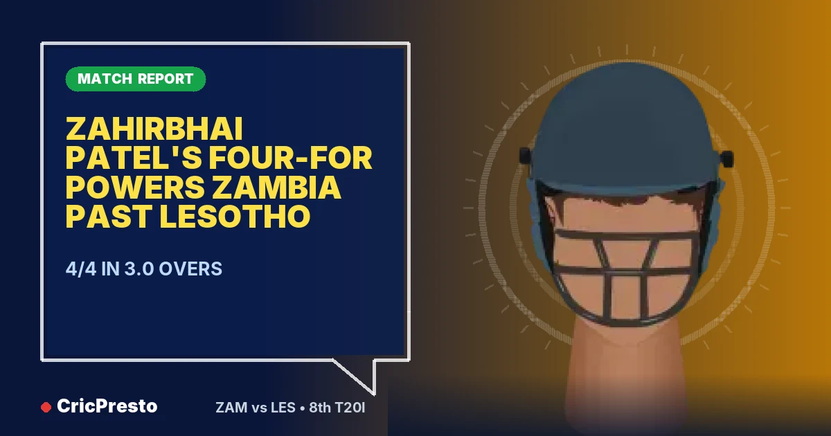Zambia vs Lesotho 8th T20I highlights: Zambia won by 7 wickets