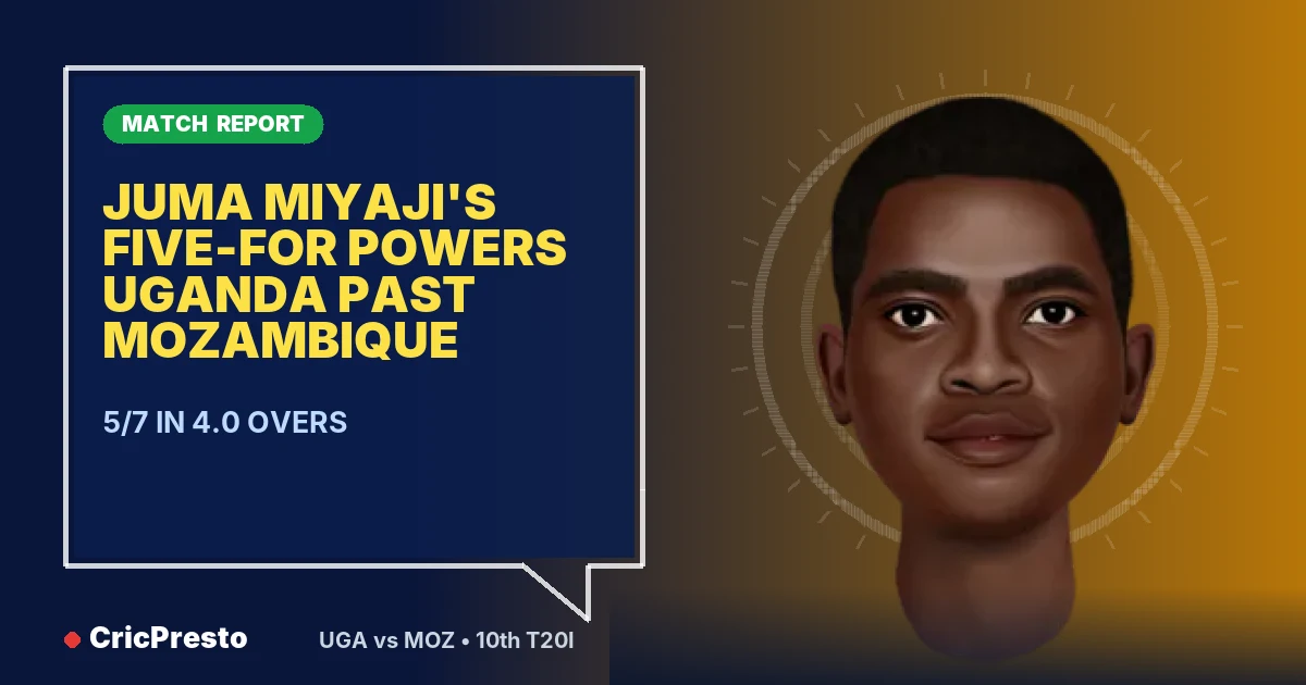 Uganda vs Mozambique 10th T20I highlights: Uganda won by 10 wickets